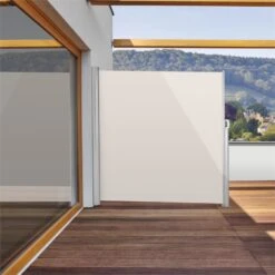 Bari 318 Seitenmarkise Seitenrollo 300x180cm Aluminium Creme -Gartendekorations Geschäft 10028016 yy 0003 ambient Blumfeldt Bari 318 Seitenmarkise