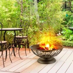 Tulip Feuerschale Ø75cmGrill Feuerstelle Funkenschutz Stahl Brüniert 16 Tulip Feuerschale Ø75cmGrill Feuerstelle Funkenschutz Stahl Brüniert -Gartendekorations Geschäft 10028582 yy 0008 ambient 08 Blumfeldt Tulip Feuerschale 75cm Grill