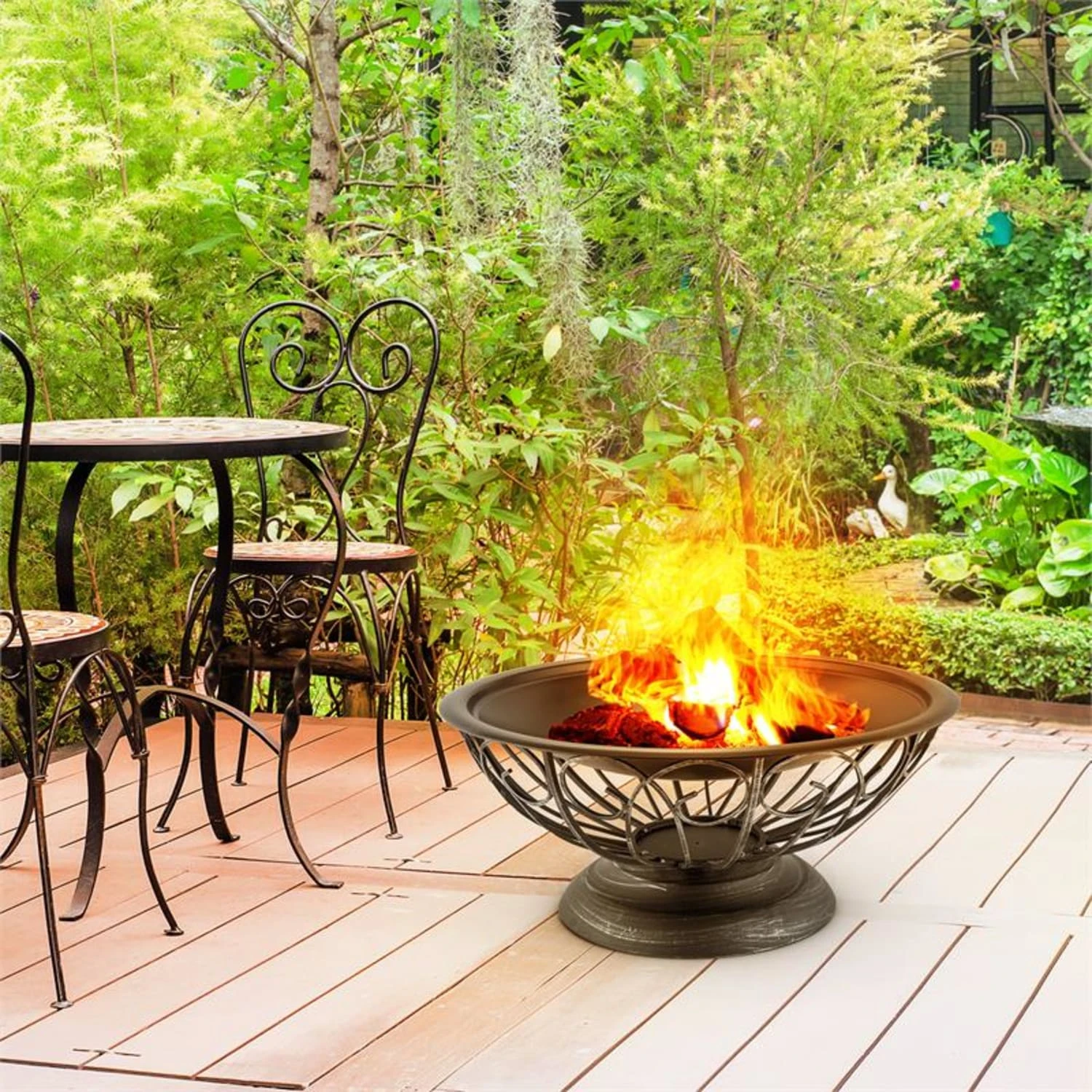 Tulip Feuerschale Ø75cmGrill Feuerstelle Funkenschutz Stahl Brüniert 8 Tulip Feuerschale Ø75cmGrill Feuerstelle Funkenschutz Stahl Brüniert – Bild 8