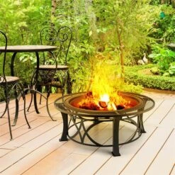 Ronda Feuerschale Ø95cm Grill Feuerstelle Funkenschutz Stahl Brüniert 14 Ronda Feuerschale Ø95cm Grill Feuerstelle Funkenschutz Stahl Brüniert -Gartendekorations Geschäft 10028583 yy 0008 ambient 08 Blumfeldt Ronda Feuerschale 95cm Grill