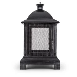 Loreo Feuerstelle Gartenkamin Feuerlaterne Gartenofen Stahl Brüniert -Gartendekorations Geschäft 10028584 yy 0003 front 03 Blumfeldt Loreo Gartenkamin Feuerstelle