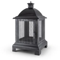 Loreo Feuerstelle Gartenkamin Feuerlaterne Gartenofen Stahl Brüniert -Gartendekorations Geschäft 10028584 yy 0007 titel 07 Blumfeldt Loreo Gartenkamin Feuerstelle