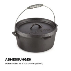Hotrod 85 Dutch Oven BBQ-Topf 9 Qt / 8,5 Liter Gusseisen Schwarz -Gartendekorations Geschäft 10029167 de 0007 logo