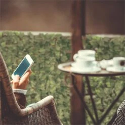 Fency Bright Ivy Sichtschutzzaun Windschutz 300x150 Cm Efeu Hellgrün -Gartendekorations Geschäft 10029245 yy 0004 ambient Blumfeldt Fency Bright Ivy Sichtschutz 3x1 5m Efeu