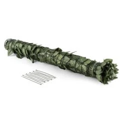 Fency Dark Leaf Sichtschutzzaun Windschutz 300x100 Cm Dunkelgrün Mix -Gartendekorations Geschäft 10029248 yy 0006 titel Blumfeldt Fency Dark Leaf Sichtschutz