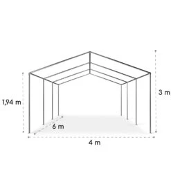 Sommerfest 4x6m 500 G/m² Partyzelt Festzelt PVC Wasserdicht Feuerfest -Gartendekorations Geschäft 10029435 yy 0010 logo