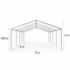 Sommerfest 5x8m 500 G/m² Partyzelt Festzelt PVC Wasserdicht Verzinkt -Gartendekorations Geschäft 10029439 yy 0010 logo