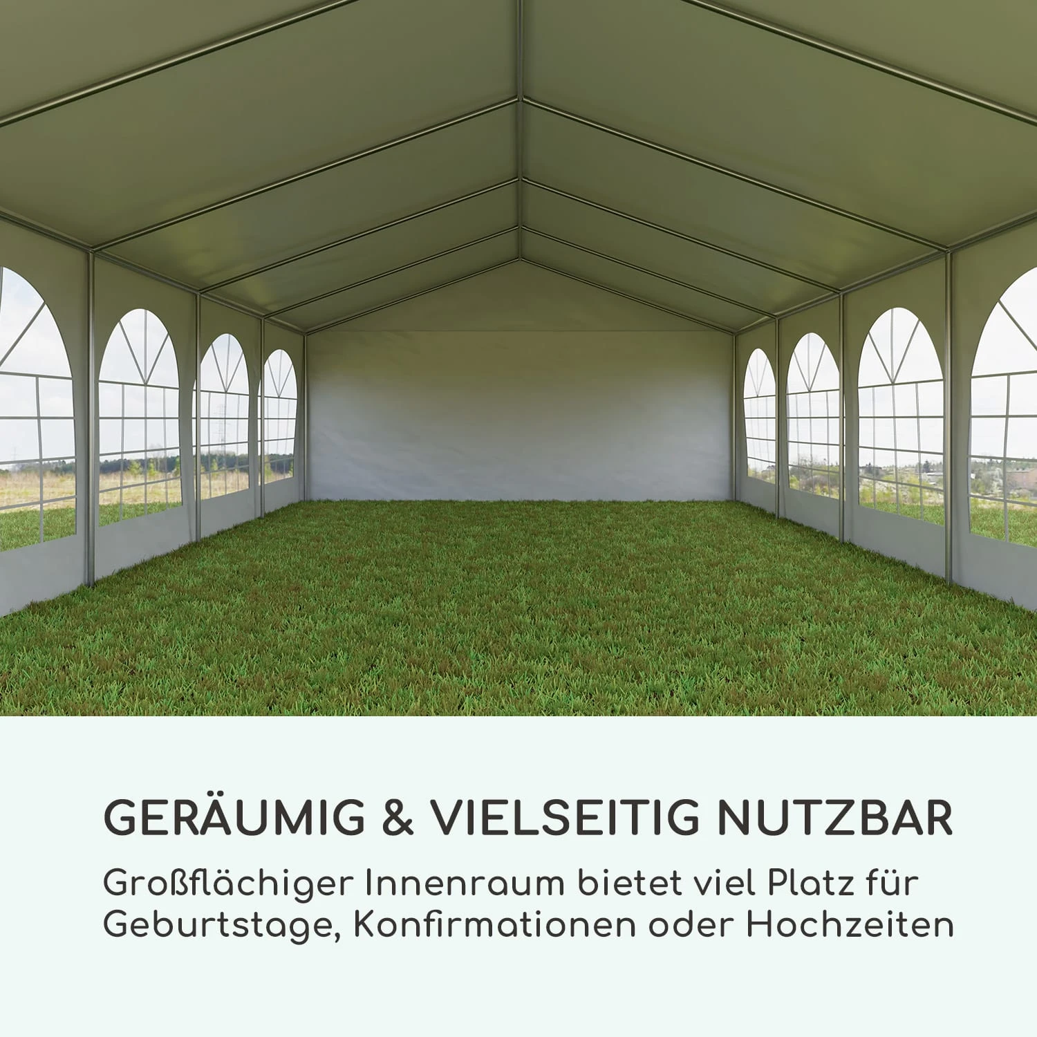 Sommerfest 5x10m 500 G/m² Partyzelt Festzelt PVC Wasserdicht Feuerfest 3 Sommerfest 5x10m 500 G/m² Partyzelt Festzelt PVC Wasserdicht Feuerfest – Bild 3