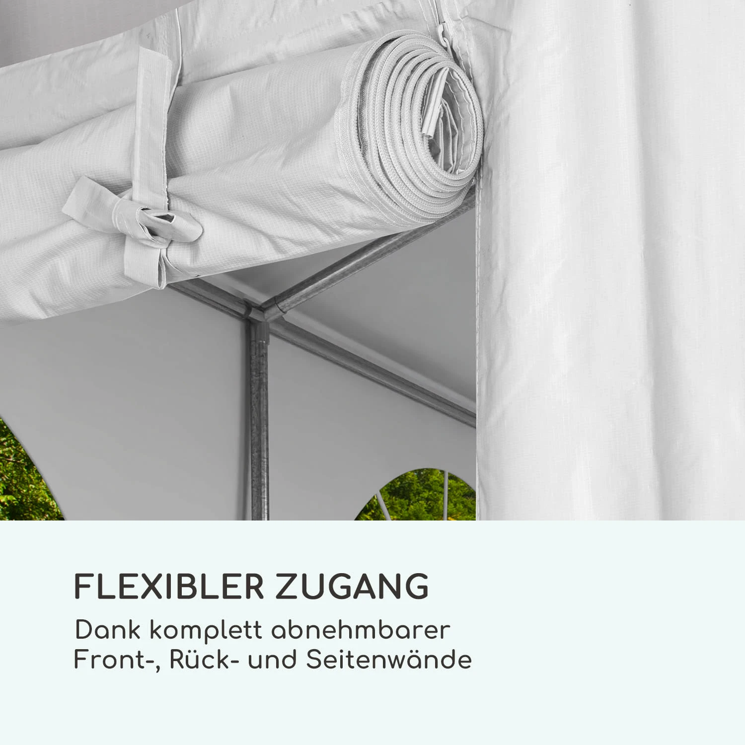 Sommerfest 5x10m 500 G/m² Partyzelt Festzelt PVC Wasserdicht Feuerfest 7 Sommerfest 5x10m 500 G/m² Partyzelt Festzelt PVC Wasserdicht Feuerfest – Bild 7