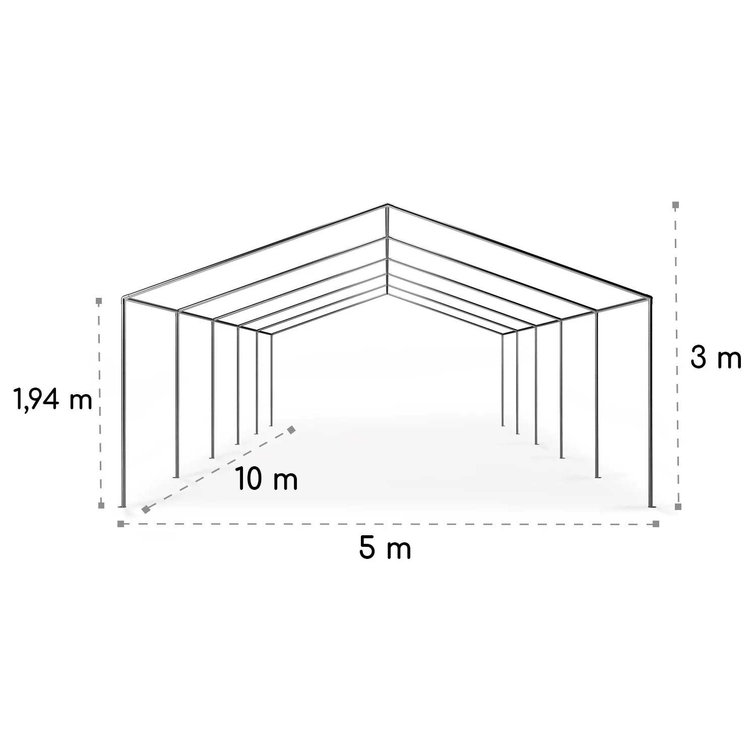 Sommerfest 5x10m 500 G/m² Partyzelt Festzelt PVC Wasserdicht Feuerfest 10 Sommerfest 5x10m 500 G/m² Partyzelt Festzelt PVC Wasserdicht Feuerfest – Bild 10