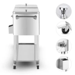 Springbreak 2000 Getränkewagen Terrassenkühlwagen 80l Edelstahl -Gartendekorations Geschäft 10029647 yy 0003 logo