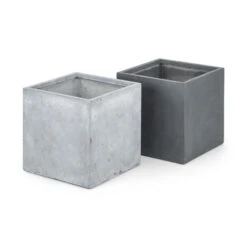 Solidflor Pflanzkübel Pflanzgefäß 79,5x38x38 Cm Fiberton Grau -Gartendekorations Geschäft 10029842 yy 0005 variant Blumfeldt Solidflor Pflanztopf