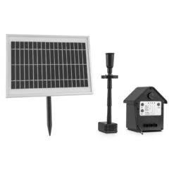 Wasserwerk 500 Wasserpumpe Solar Springbrunnen 500 L/h LED Akku -Gartendekorations Geschäft 10029902 yy 0004 front Blumfeldt Wasserwerk 500 Solar Springbrunnen LED