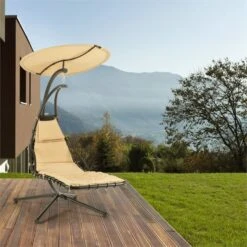 Dahlia Creamy Beige Schwingliege 200 Cm Sonnensegel Polyester Stahl -Gartendekorations Geschäft 10029977 yy 0004 ambient hanging chair