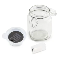 Wetterfrosch LED-Stimmungslicht Gelb/blau Einweckglas Solar Akku 7 Wetterfrosch LED-Stimmungslicht Gelb/blau Einweckglas Solar Akku -Gartendekorations Geschäft 10030097 yy 0003 detail oneConcept Wetterfrosch Solarlicht LED Glas