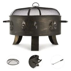 Versailles Feuerschale Ø 60 Cm Stahl Schwarz 6 Versailles Feuerschale Ø 60 Cm Stahl Schwarz -Gartendekorations Geschäft 10030244 yy 0003 detail 24 5 iron fire bowl