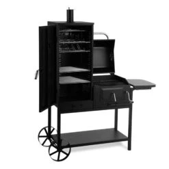 Fleischbrocken Holzkohlegrill Smoker Räucherofen BBQ-Grill Schwarz -Gartendekorations Geschäft 10030554 yy 0003 titel Professional charcoal grill and smoker
