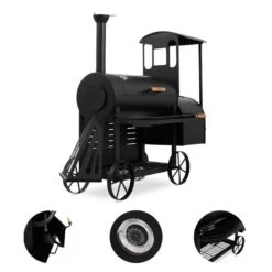 Dampflok Smoker Grill 3 Mm Stahl Schwarz -Gartendekorations Geschäft 10030555 yy 0003 detail Train Grill