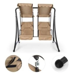 Skywalker Hollywoodschaukel Gartenschaukel 180 Cm 2 Sitze Sonnendach -Gartendekorations Geschäft 10030567 yy 0003 detail Blumfeldt Skywalker Hollywoodschaukel