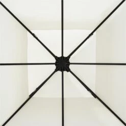 Odeon Beige Pavillon Partyzelt Festzelt 3x3m Stahl Polyester Hellbeige -Gartendekorations Geschäft 10030687 yy 0004 detail Blumfeldt Odeon Beige Pavillon Partyzelt hellbeige