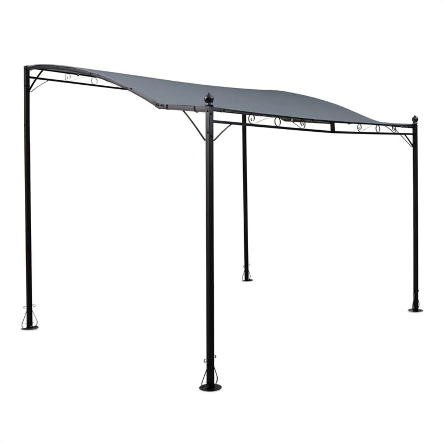 Allure Pergola Vordach Anbaupavillon 300x250cm Polyester Dunkelgrau 1 Allure Pergola Vordach Anbaupavillon 300x250cm Polyester Dunkelgrau