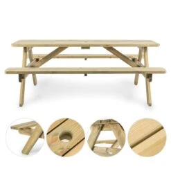 Picknicker 180 Picknicktisch Gartengarnitur Tisch Bank 32mm FSC-Kiefer 9 Picknicker 180 Picknicktisch Gartengarnitur Tisch Bank 32mm FSC-Kiefer -Gartendekorations Geschäft 10030717 yy 0004 detail Blumfeldt Picknicker 180 Kombibank reedit v2