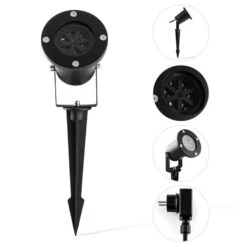 Snowdance LED-Projektor Schneeflocken 4 Farben IP64 -Gartendekorations Geschäft 10030936 yy 0003 detail Bumfeldt Snowdance LED Projektor Schneeflocken