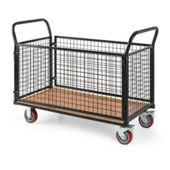 Loadster Gitterwagen Rollwagen Magazinwagen Max.500kg Holzboden 7 Loadster Gitterwagen Rollwagen Magazinwagen Max.500kg Holzboden -Gartendekorations Geschäft 10031241 yy 0004 front Waldbeck Loadster Gitterwagen Rollwagen schwarz reedit