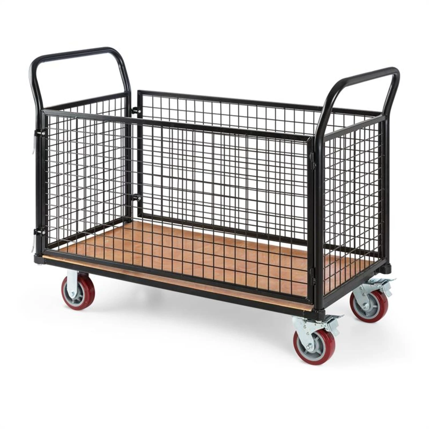 Loadster Gitterwagen Rollwagen Magazinwagen Max.500kg Holzboden 4 Loadster Gitterwagen Rollwagen Magazinwagen Max.500kg Holzboden – Bild 4