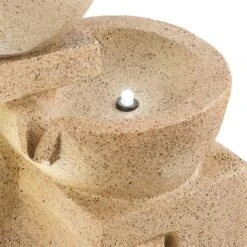 Korinth Zierbrunnen Gartenbrunnen 3W Solar LED Sandsteinoptik -Gartendekorations Geschäft 10031399 yy 0004 detail Blumfeldt Korinth Zierbrunnen 3W Sandsteinoptik