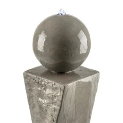 Trafalgar Gartenbrunnen 1,5m LED Fiberglas-Zement 4,5 Kg Ziersteine -Gartendekorations Geschäft 10031620 yy 0005 detail Blumfeldt Trafalgar Zierbrunnen Gartenbrunnen Tuff