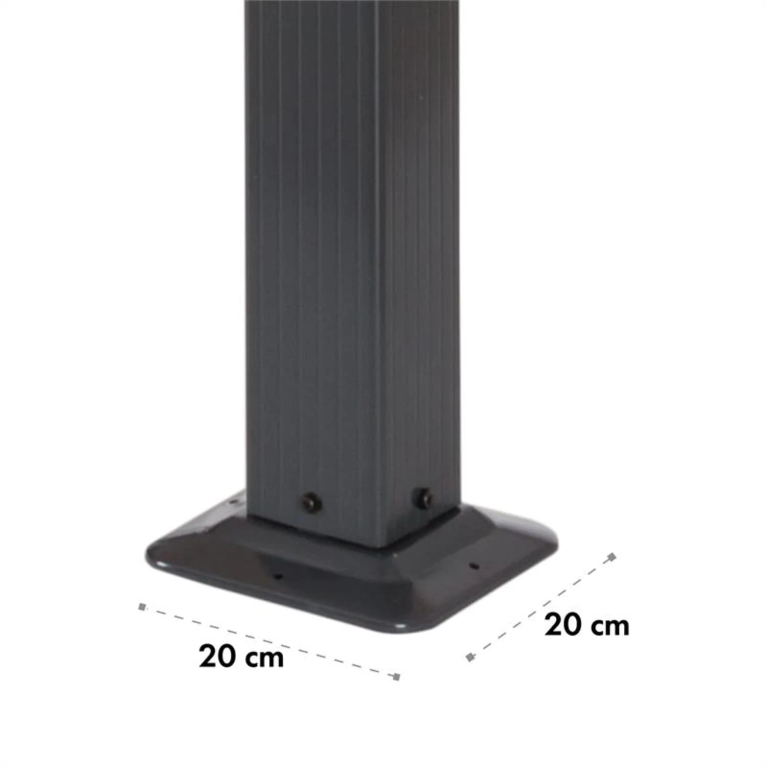 Pantheon 3x3 Pergola Vordach 3x3m Aluminium Sonnendach Polyester Grau – Bild 8