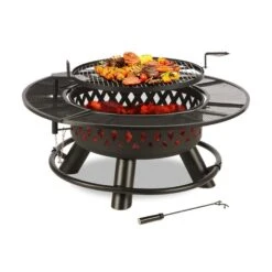 Rosario 3-in-1-Feuerschale Ø120cm | 70cm Grill | Tischplatte Stahl 10 Rosario 3-in-1-Feuerschale Ø120cm | 70cm Grill | Tischplatte Stahl -Gartendekorations Geschäft 10032141 yy 0003 detail Blumfeldt Rosario 3in1 Feuerschale