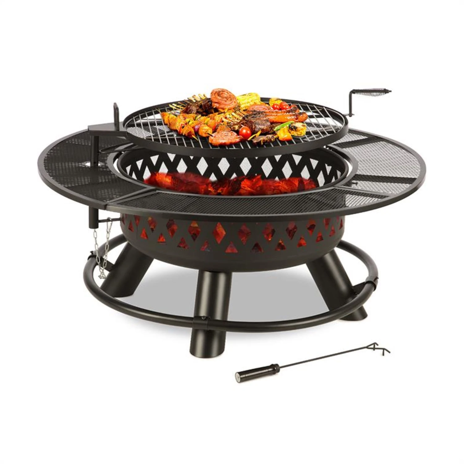 Rosario 3-in-1-Feuerschale Ø120cm | 70cm Grill | Tischplatte Stahl 3 Rosario 3-in-1-Feuerschale Ø120cm | 70cm Grill | Tischplatte Stahl – Bild 3