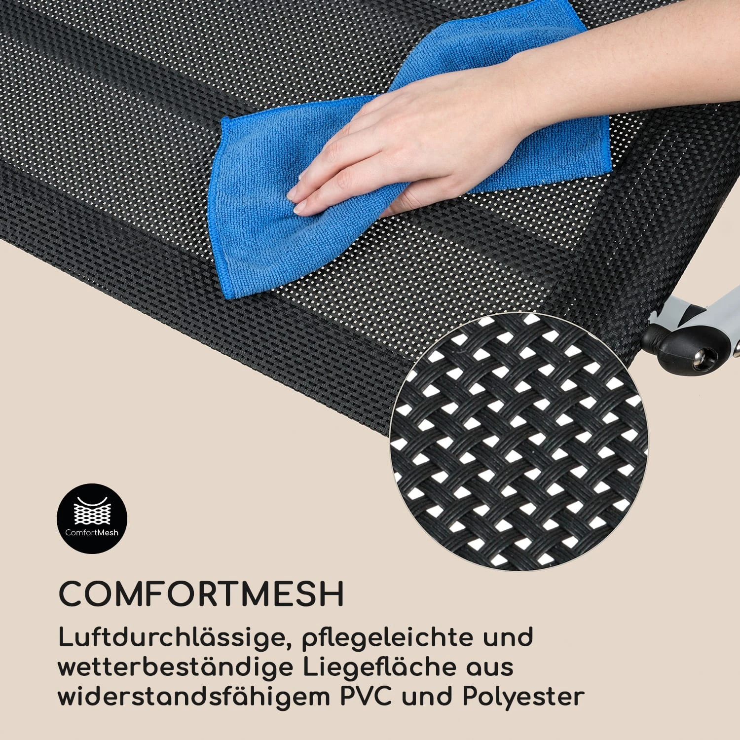 The Big Easy Schwingliege Silber, Wetterfest 350 Kg Max. UV- Schutz 4 The Big Easy Schwingliege Silber, Wetterfest 350 Kg Max. UV- Schutz – Bild 4