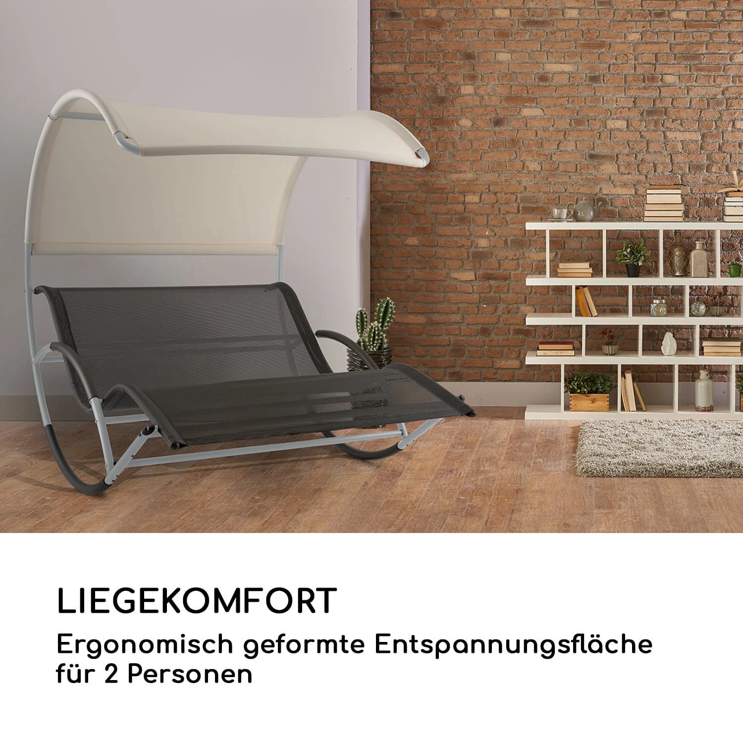 The Big Easy Schwingliege Silber, Wetterfest 350 Kg Max. UV- Schutz 5 The Big Easy Schwingliege Silber, Wetterfest 350 Kg Max. UV- Schutz – Bild 5