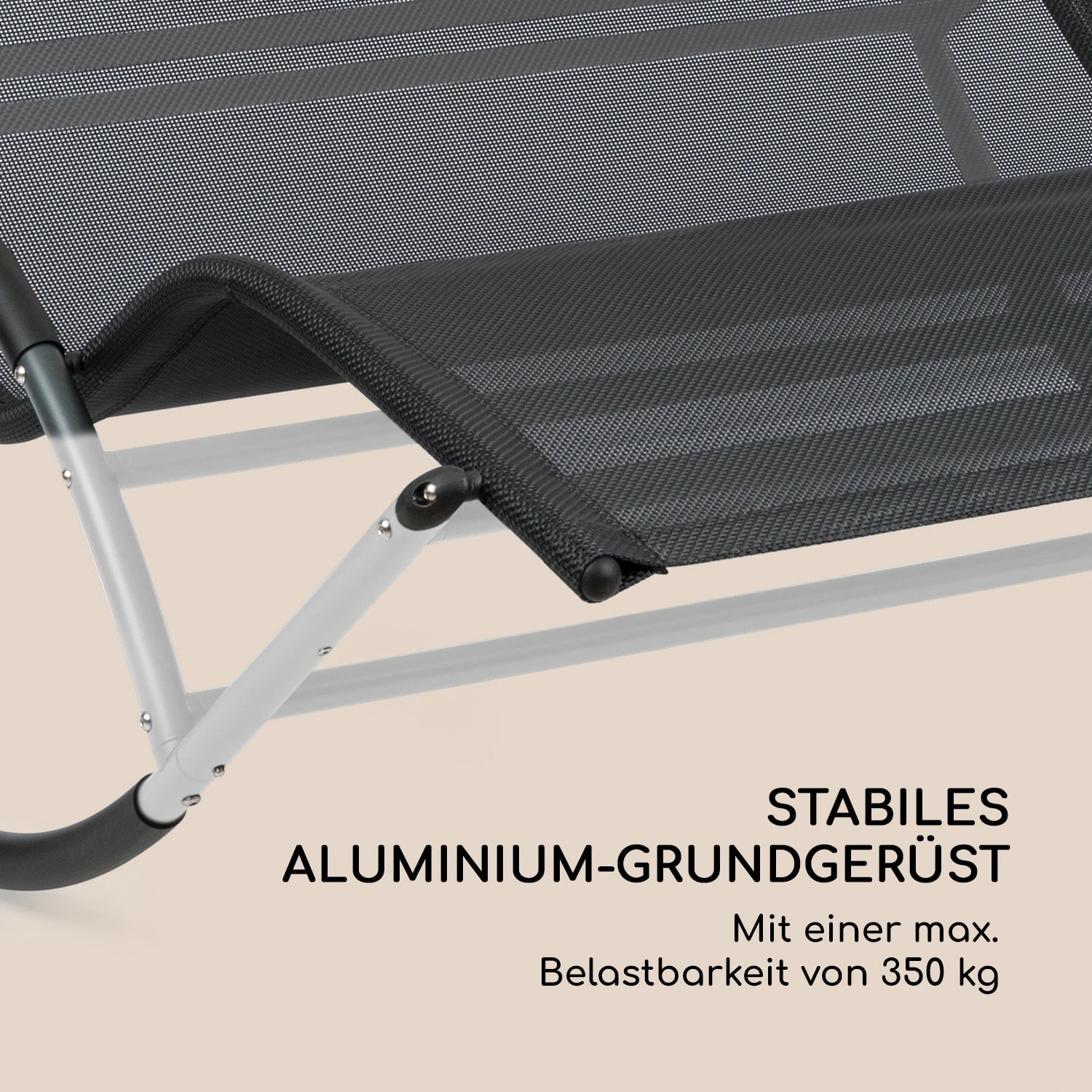 The Big Easy Schwingliege Silber, Wetterfest 350 Kg Max. UV- Schutz 8 The Big Easy Schwingliege Silber, Wetterfest 350 Kg Max. UV- Schutz – Bild 8