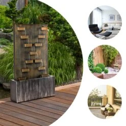 River Crossing Gartenbrunnen In/Outdoor 6W Pumpe 10m Kabel Verzinkt -Gartendekorations Geschäft 10032260 yy 0003 ambient