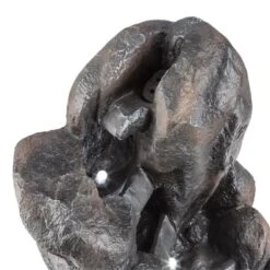 Felsquell Solar-Kaskadenbrunnen Akkubetrieb 2 KW Solarpanel 3 LEDs -Gartendekorations Geschäft 10032286 yy 0005 detail Blumfeldt Felsquell Solar Kaskadenbrunnen