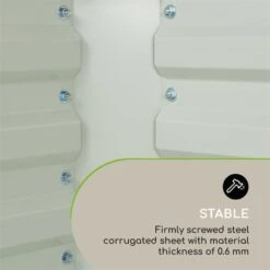 High Grow Straight Hochbeet 180x60x90cm 970l Stahl Verzinkt Beige -Gartendekorations Geschäft 10032317 yy 0009 logo Blumfeldt High Grow Straight Hochbeet 180x60x90cm