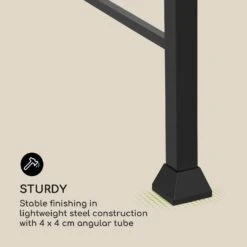 Steakhouse Grilldach 220x215x140cm PE 180 G/m² Flammhemmend Stahl Grau -Gartendekorations Geschäft 10032523 uk 0010 logo