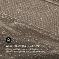 Senator Ersatzdach Sonnenschutz Polyester Wasserdicht Taupe -Gartendekorations Geschäft 10032570 yy 0003 logo Blumfeldt Senator Ersatzdach taupe