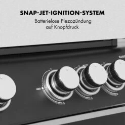 Highgrade 4 IB Gasgrill 6 Brenner 19,8 KW 71x46cm Grill Edelstahl -Gartendekorations Geschäft 10032580 de 0004 logo