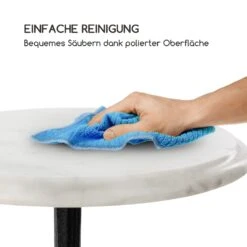 Patras-XS Bistro-Tisch Marmortischplatte Ø30cm Gusseiserner Standfuß -Gartendekorations Geschäft 10033238 de 0004 logo