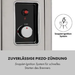 Crossfire Vertikaler Gasgrill 800°C Infrarot-Brenner 12.000 BTU Silber -Gartendekorations Geschäft 10033288 de 0006 logo