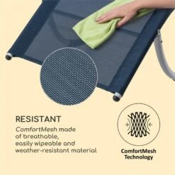 Westwood Rocking Chair Schaukelliege Ergonomisch Aluminium Dunkelblau -Gartendekorations Geschäft 10033306 yy 0004 logo Blumfeldt Westwood Rocking Chair Schaukelliege