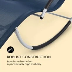 Westwood Rocking Chair Schaukelliege Ergonomisch Aluminium Dunkelblau -Gartendekorations Geschäft 10033306 yy 0006 logo Blumfeldt Westwood Rocking Chair Schaukelliege