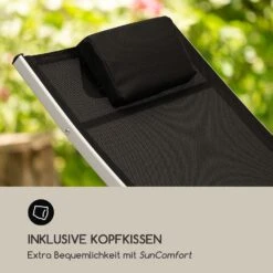 Sun Valley Sonnenliege Zusammenklappbar Kopfkissen Schwarz -Gartendekorations Geschäft 10033307 de 0004 logo