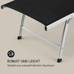 Sun Valley Sonnenliege Zusammenklappbar Kopfkissen Schwarz -Gartendekorations Geschäft 10033307 de 0008 logo