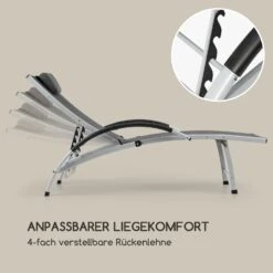 Sun Valley Sonnenliege Zusammenklappbar Kopfkissen Grau -Gartendekorations Geschäft 10033308 de 0003 logo